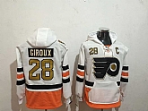 Philadelphia Flyers #28 Claude Giroux White All Stitched Hoodie Sweatshirt,baseball caps,new era cap wholesale,wholesale hats